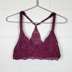 Maroon Lace Bralette